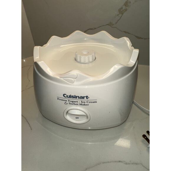 Cuisinart Ice Cream Maker ICE-20 White Replacement Base (ICE20)(ICE21) - Tested - Picture 1 of 7